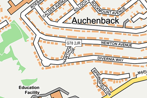 G78 2JR map - OS OpenMap – Local (Ordnance Survey)