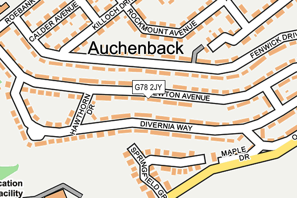 G78 2JY map - OS OpenMap – Local (Ordnance Survey)