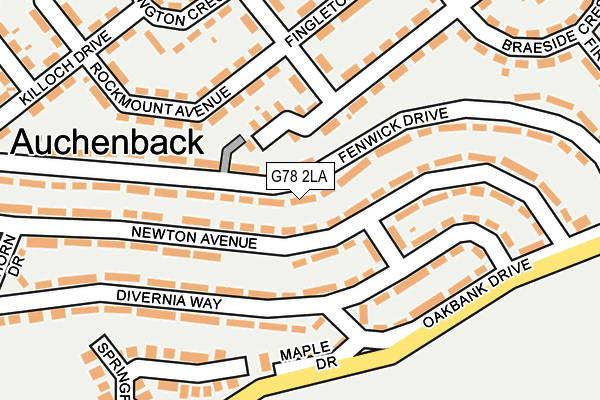 G78 2LA map - OS OpenMap – Local (Ordnance Survey)