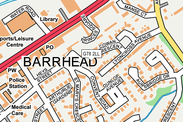 G78 2LL map - OS OpenMap – Local (Ordnance Survey)