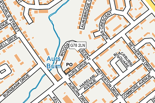G78 2LN map - OS OpenMap – Local (Ordnance Survey)