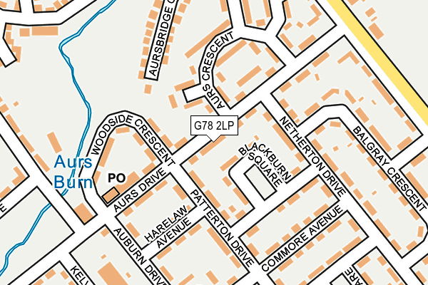 G78 2LP map - OS OpenMap – Local (Ordnance Survey)