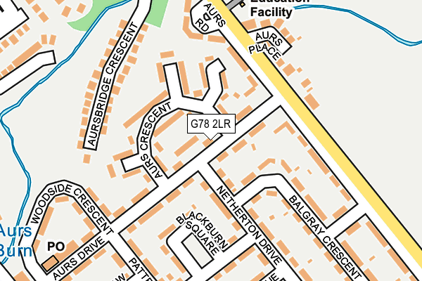 G78 2LR map - OS OpenMap – Local (Ordnance Survey)