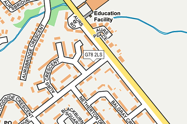 G78 2LS map - OS OpenMap – Local (Ordnance Survey)