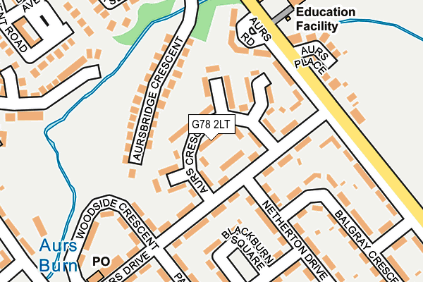 G78 2LT map - OS OpenMap – Local (Ordnance Survey)