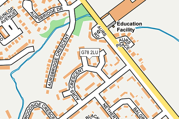 G78 2LU map - OS OpenMap – Local (Ordnance Survey)