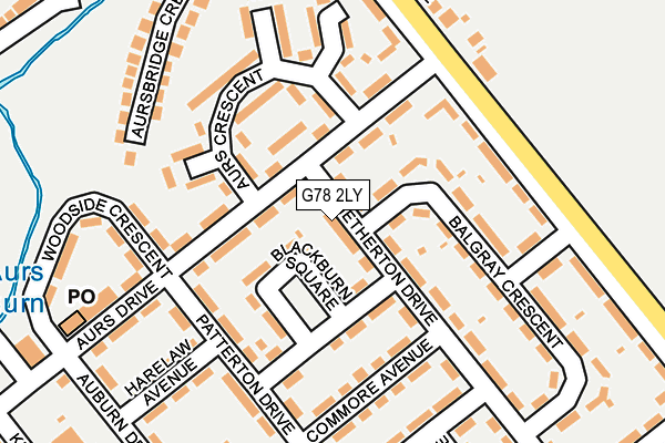 G78 2LY map - OS OpenMap – Local (Ordnance Survey)