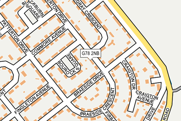 G78 2NB map - OS OpenMap – Local (Ordnance Survey)