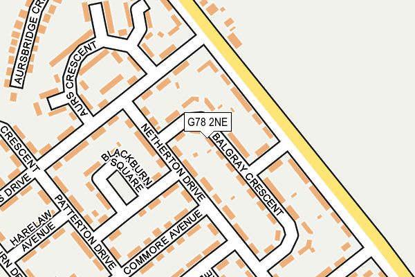 G78 2NE map - OS OpenMap – Local (Ordnance Survey)