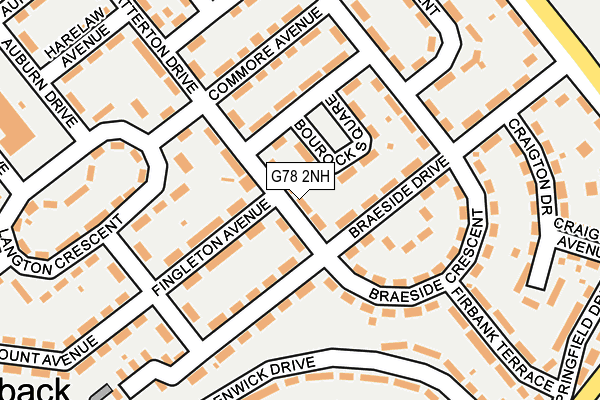 G78 2NH map - OS OpenMap – Local (Ordnance Survey)