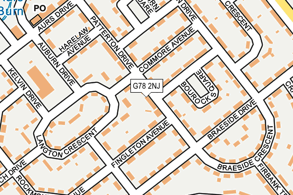G78 2NJ map - OS OpenMap – Local (Ordnance Survey)