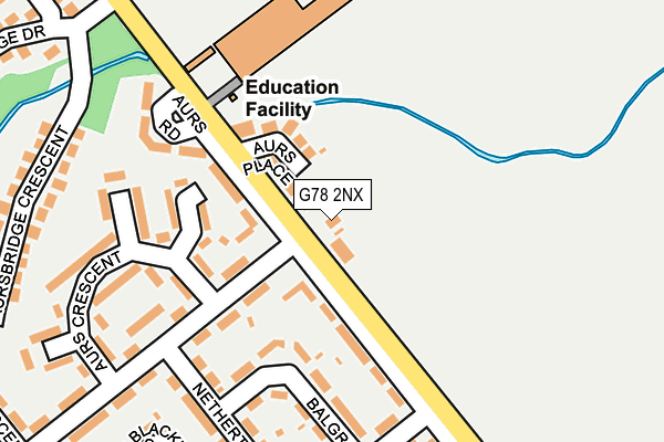 G78 2NX map - OS OpenMap – Local (Ordnance Survey)