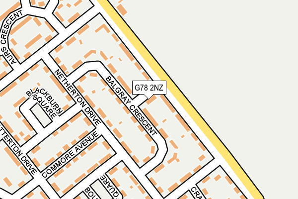 G78 2NZ map - OS OpenMap – Local (Ordnance Survey)