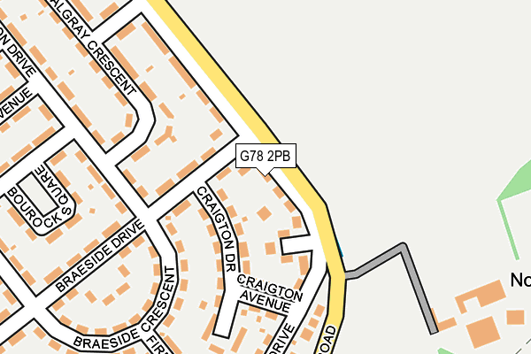 G78 2PB map - OS OpenMap – Local (Ordnance Survey)