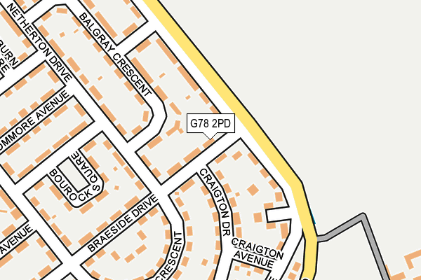G78 2PD map - OS OpenMap – Local (Ordnance Survey)