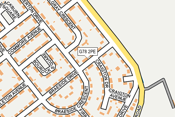 G78 2PE map - OS OpenMap – Local (Ordnance Survey)