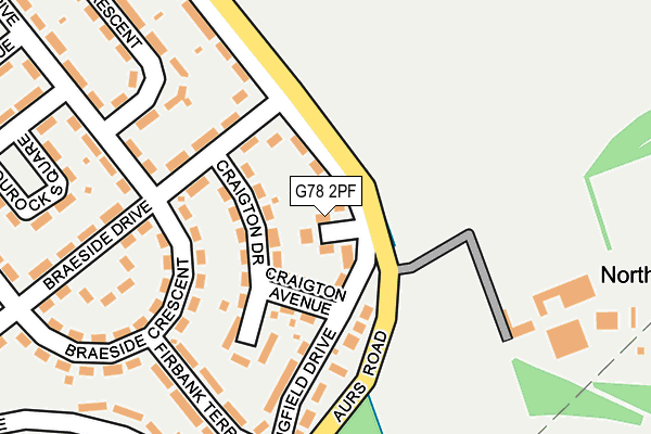 G78 2PF map - OS OpenMap – Local (Ordnance Survey)