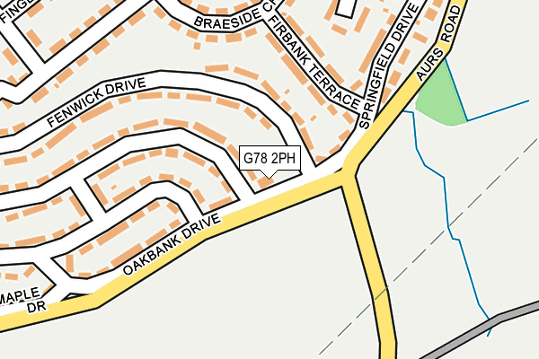 G78 2PH map - OS OpenMap – Local (Ordnance Survey)
