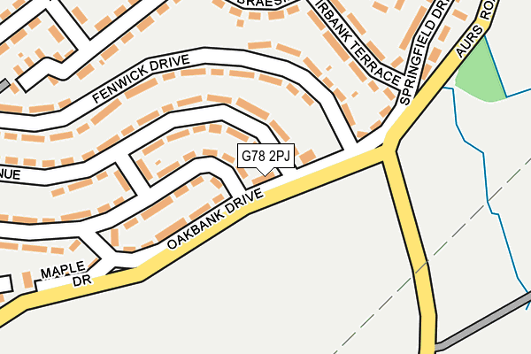 G78 2PJ map - OS OpenMap – Local (Ordnance Survey)