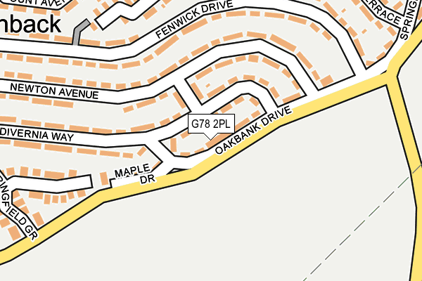 G78 2PL map - OS OpenMap – Local (Ordnance Survey)