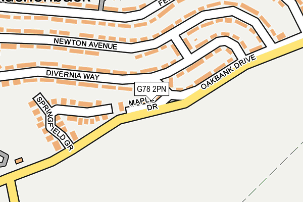 G78 2PN map - OS OpenMap – Local (Ordnance Survey)