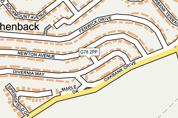 G78 2PP map - OS OpenMap – Local (Ordnance Survey)