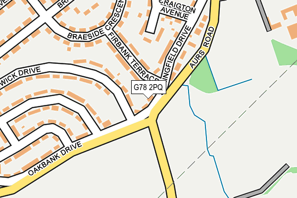 G78 2PQ map - OS OpenMap – Local (Ordnance Survey)