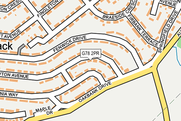 G78 2PR map - OS OpenMap – Local (Ordnance Survey)