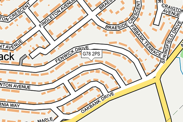 G78 2PS map - OS OpenMap – Local (Ordnance Survey)