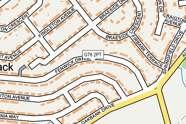 G78 2PT map - OS OpenMap – Local (Ordnance Survey)