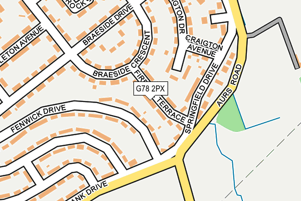 G78 2PX map - OS OpenMap – Local (Ordnance Survey)