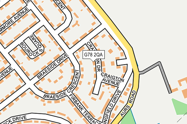 G78 2QA map - OS OpenMap – Local (Ordnance Survey)