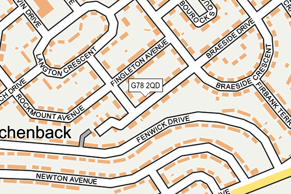 G78 2QD map - OS OpenMap – Local (Ordnance Survey)