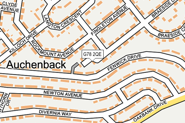 G78 2QE map - OS OpenMap – Local (Ordnance Survey)