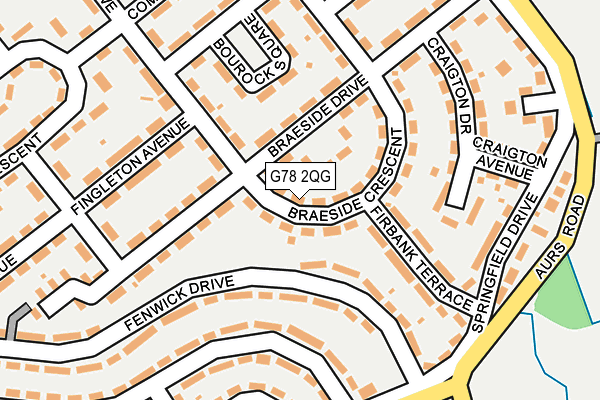 G78 2QG map - OS OpenMap – Local (Ordnance Survey)