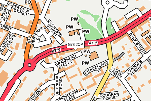 G78 2QP map - OS OpenMap – Local (Ordnance Survey)