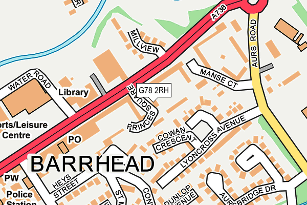G78 2RH map - OS OpenMap – Local (Ordnance Survey)