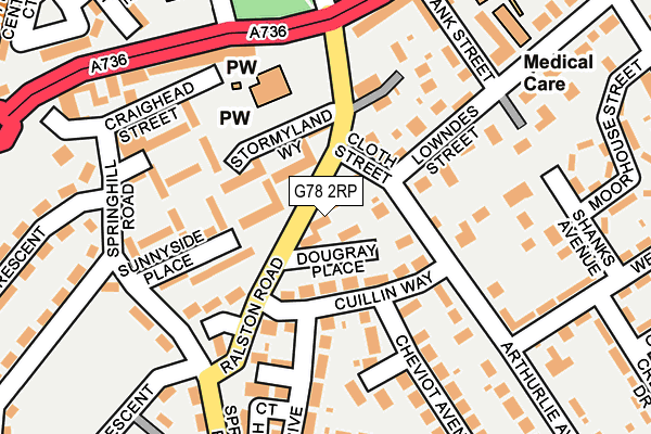 G78 2RP map - OS OpenMap – Local (Ordnance Survey)