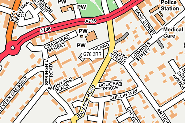 G78 2RR map - OS OpenMap – Local (Ordnance Survey)