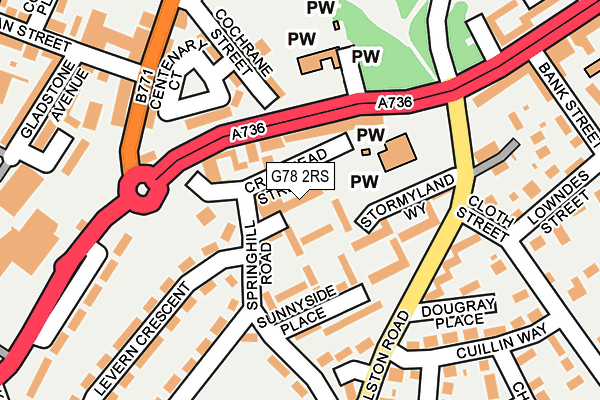 G78 2RS map - OS OpenMap – Local (Ordnance Survey)