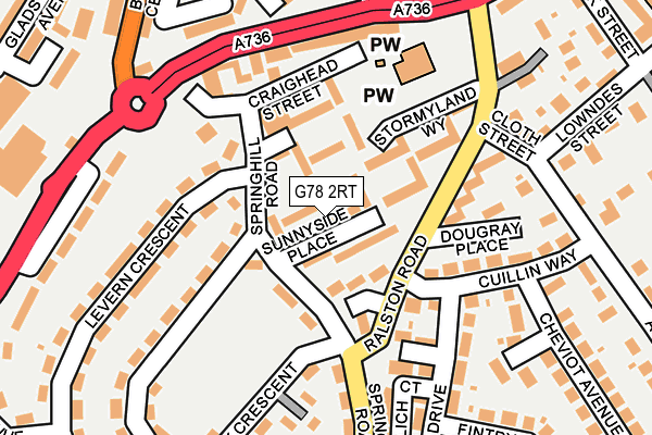 G78 2RT map - OS OpenMap – Local (Ordnance Survey)