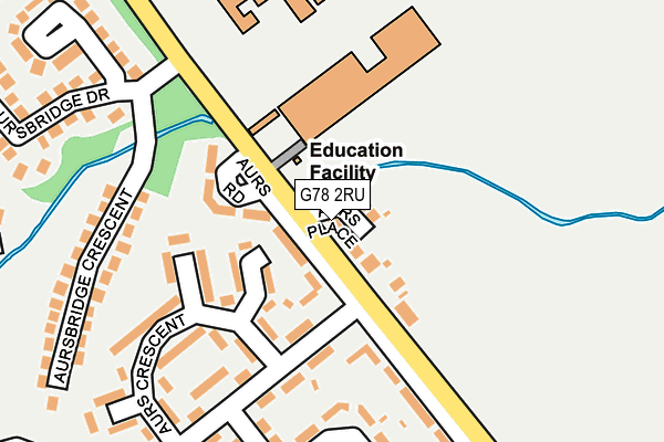 G78 2RU map - OS OpenMap – Local (Ordnance Survey)