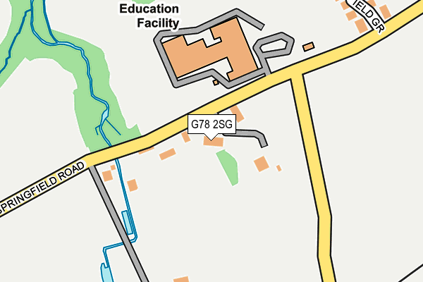 G78 2SG map - OS OpenMap – Local (Ordnance Survey)