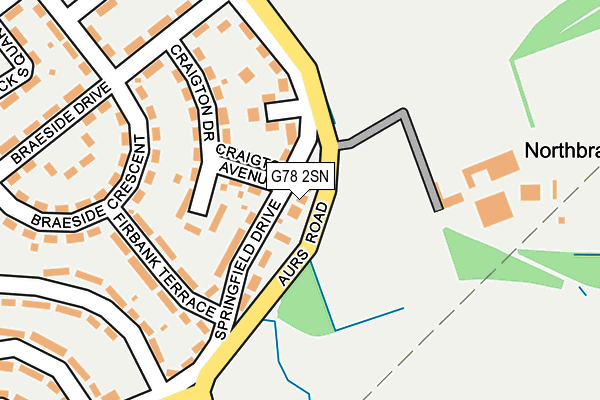G78 2SN map - OS OpenMap – Local (Ordnance Survey)