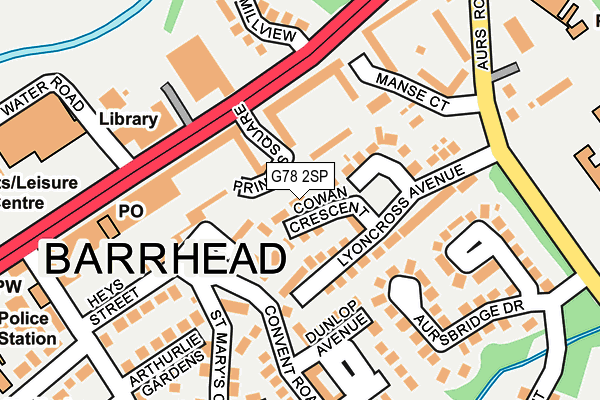 G78 2SP map - OS OpenMap – Local (Ordnance Survey)