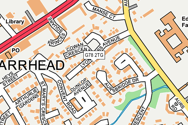 G78 2TG map - OS OpenMap – Local (Ordnance Survey)