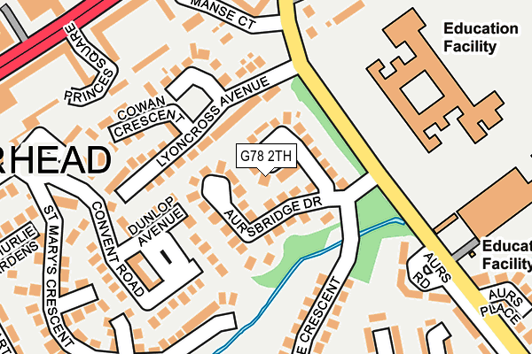 G78 2TH map - OS OpenMap – Local (Ordnance Survey)
