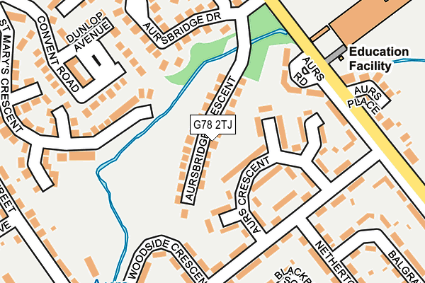 G78 2TJ map - OS OpenMap – Local (Ordnance Survey)
