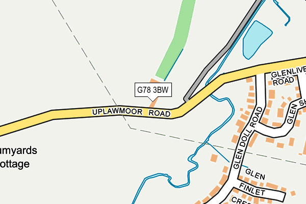 G78 3BW map - OS OpenMap – Local (Ordnance Survey)