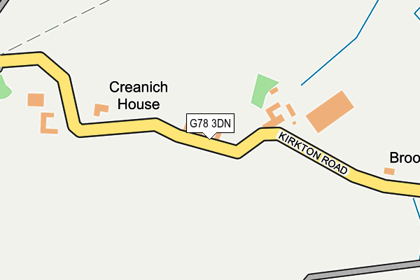 G78 3DN map - OS OpenMap – Local (Ordnance Survey)